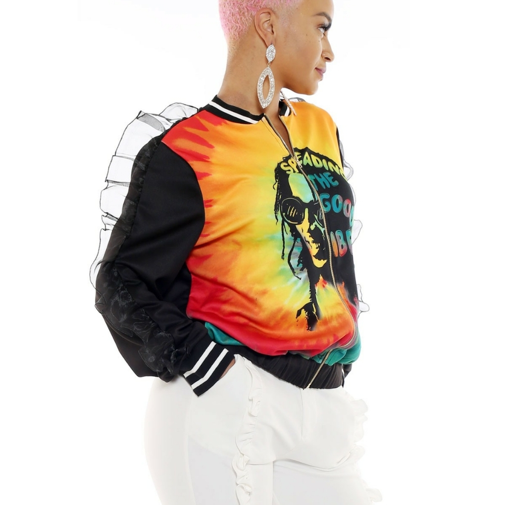 Rasta Jamaican Bob Marley Jacket Lightweight Hippie Clothes - Picture 2 of 4